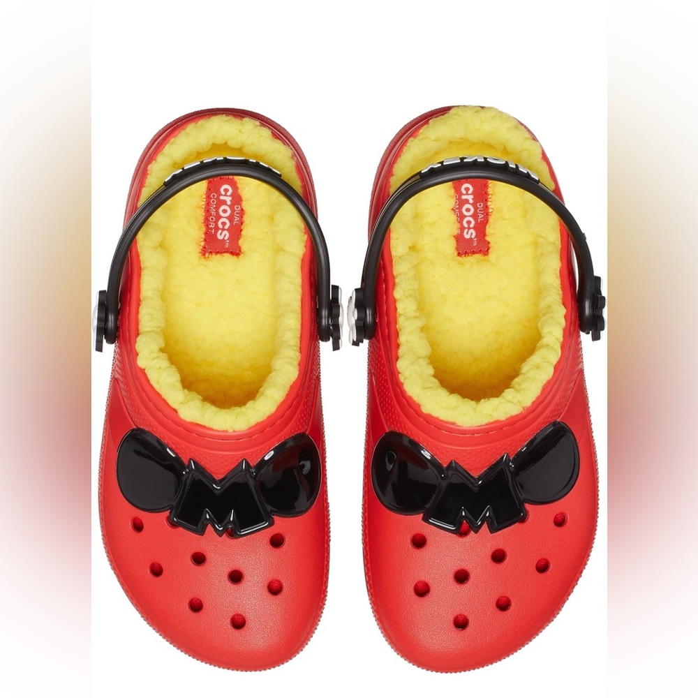 NWT CROCS Mickey unisex kids faux-fur lined crocs - 3 little kids